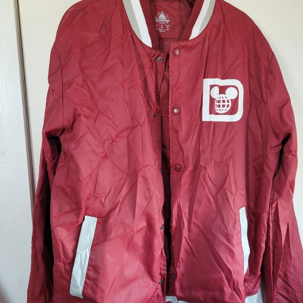 Disney World Red Bomber Jacket with White Accents